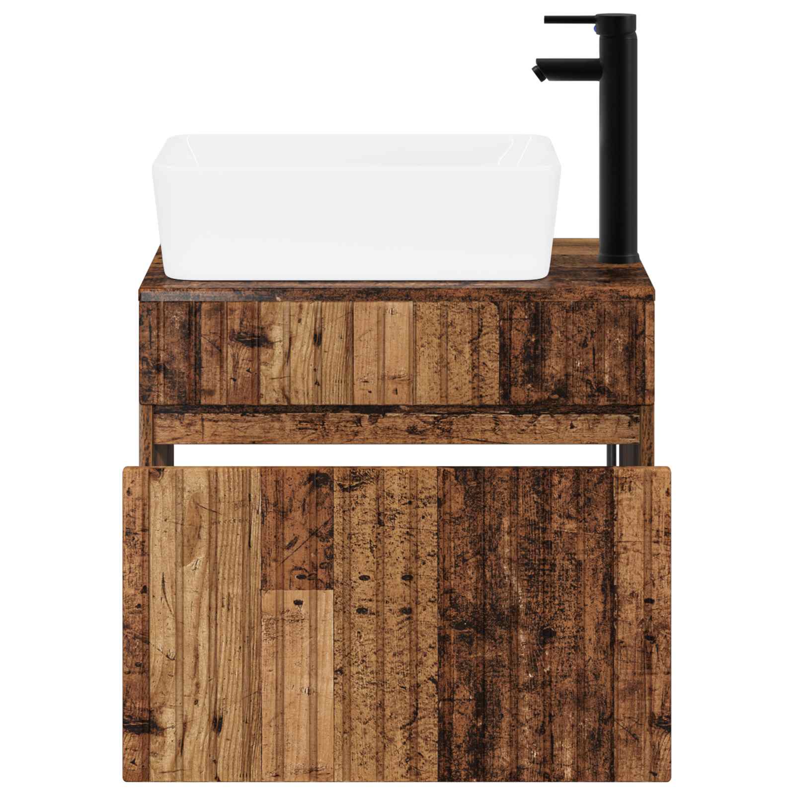 vidaXL Zestaw mebli łazienkowych Stare drewno Drewno inżynieryjne