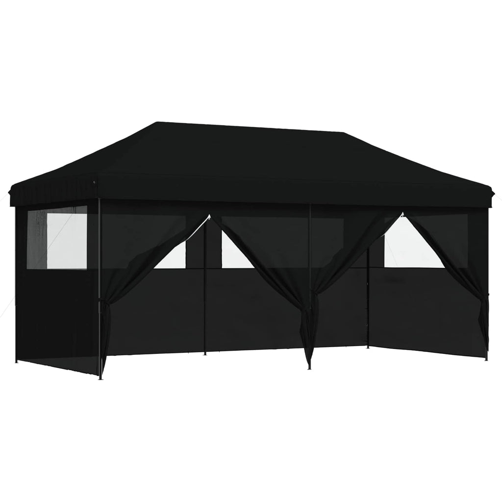 vidaXL Namiot Imprezowy Czarny 292 x 580 x 315 cm Materiał Oxford