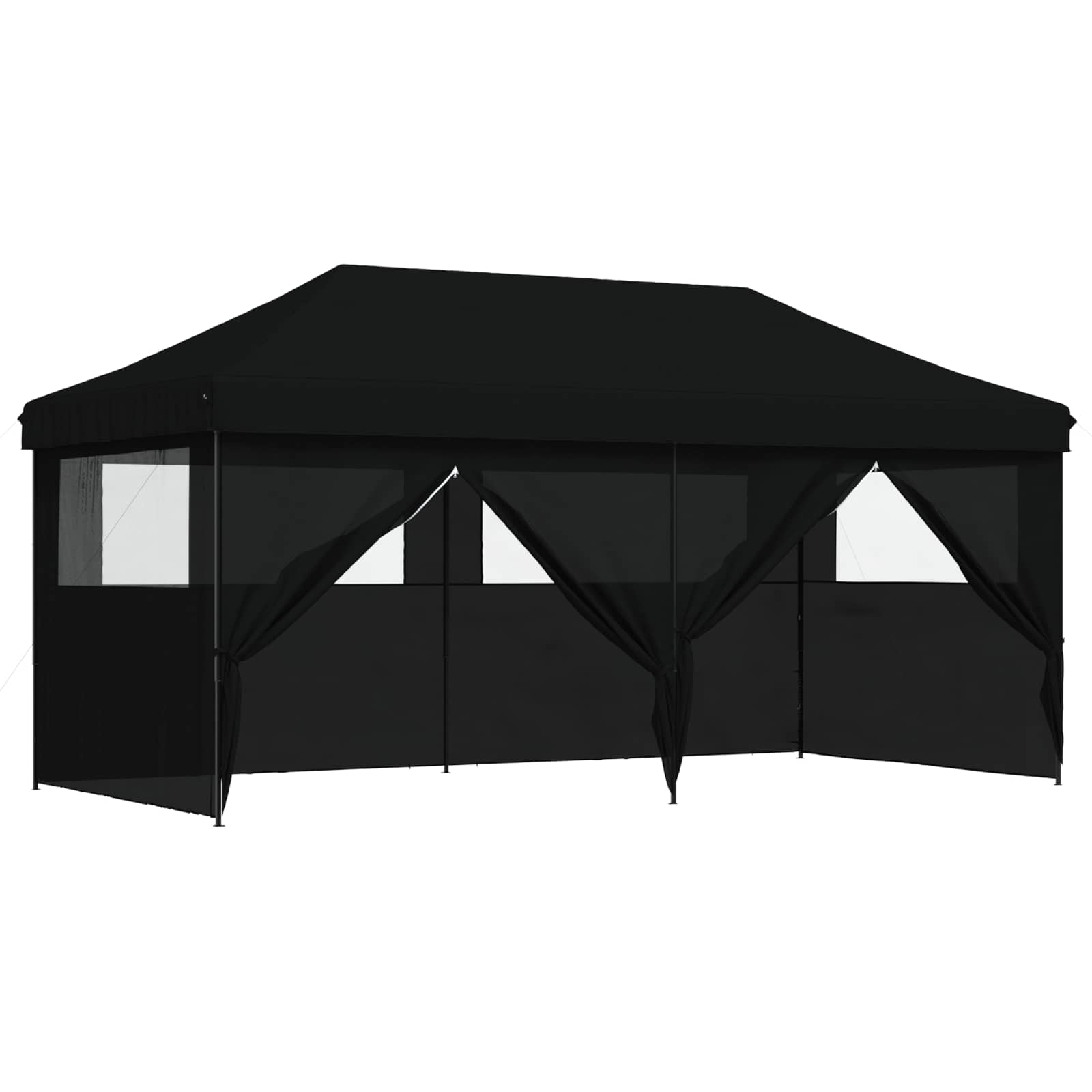 vidaXL Namiot Imprezowy Czarny 292 x 580 x 315 cm Materiał Oxford