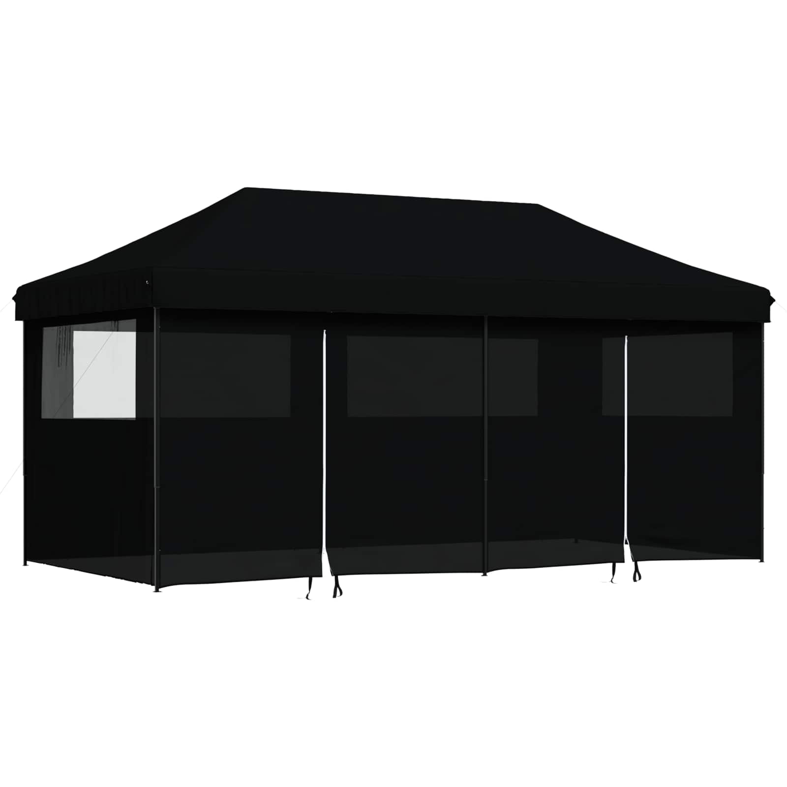 vidaXL Namiot Imprezowy Czarny 292 x 580 x 315 cm Materiał Oxford