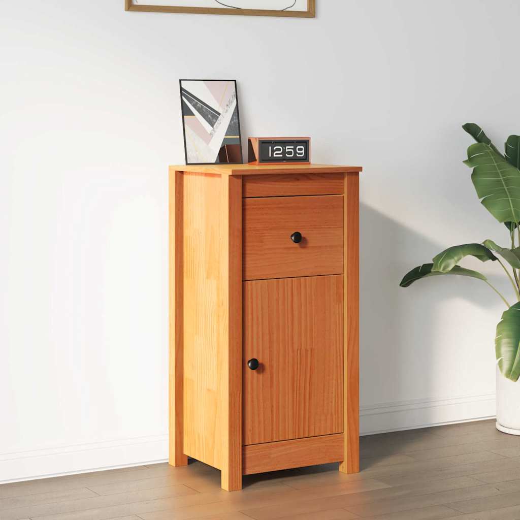 vidaXL Bufet Woskowy Brąz 39 x 34,5 x 80 cm Lite drewno sosnowe
