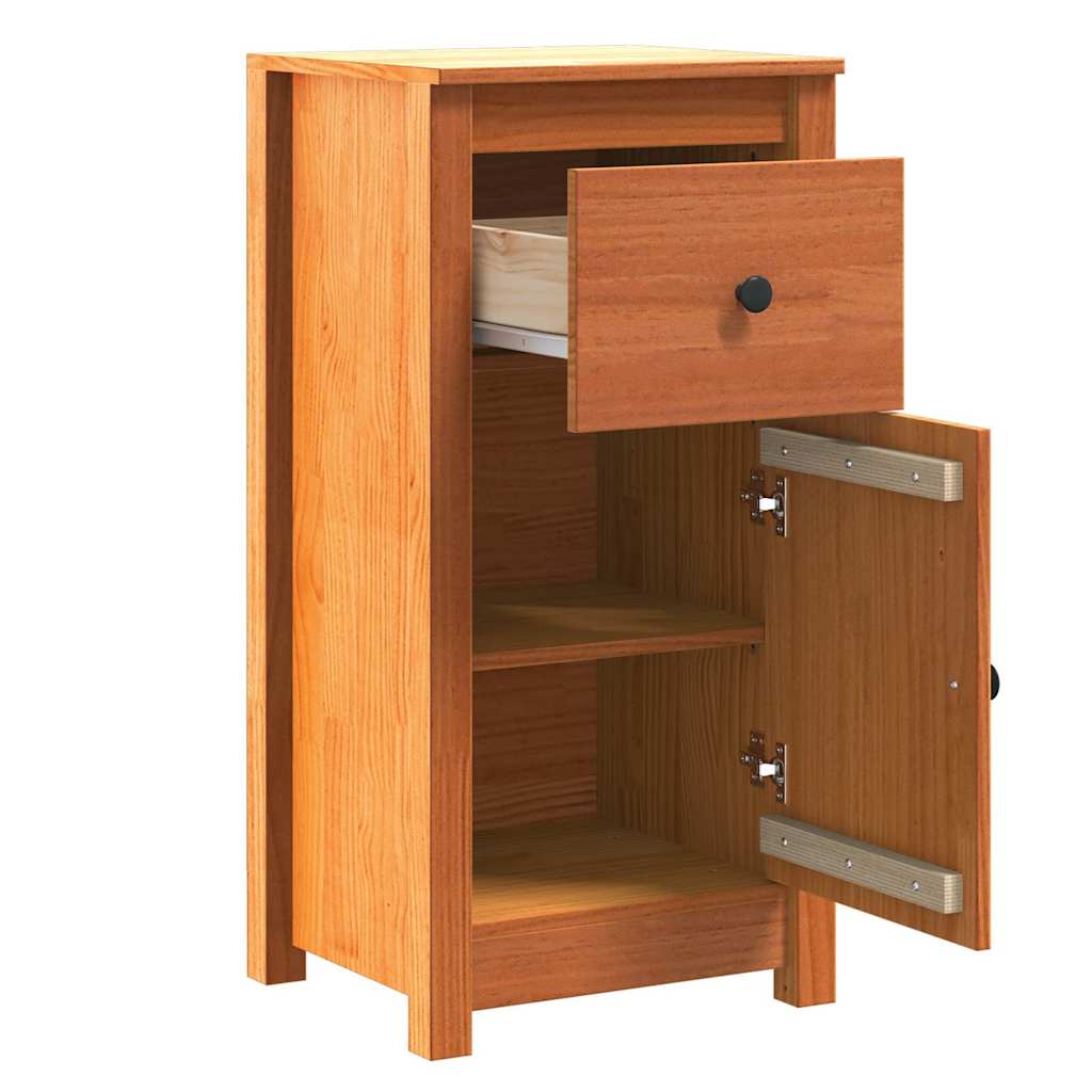 vidaXL Bufet Woskowy Brąz 39 x 34,5 x 80 cm Lite drewno sosnowe