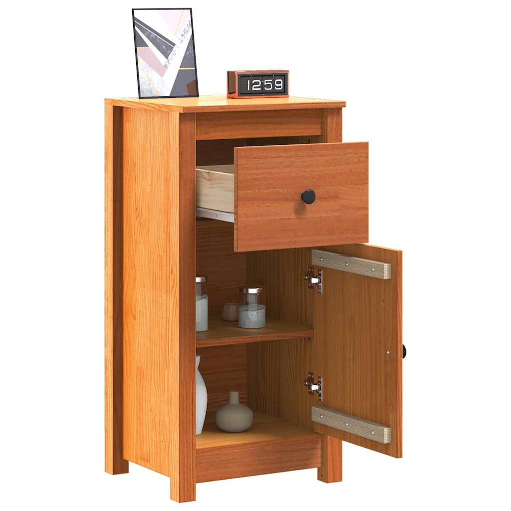 vidaXL Bufet Woskowy Brąz 39 x 34,5 x 80 cm Lite drewno sosnowe