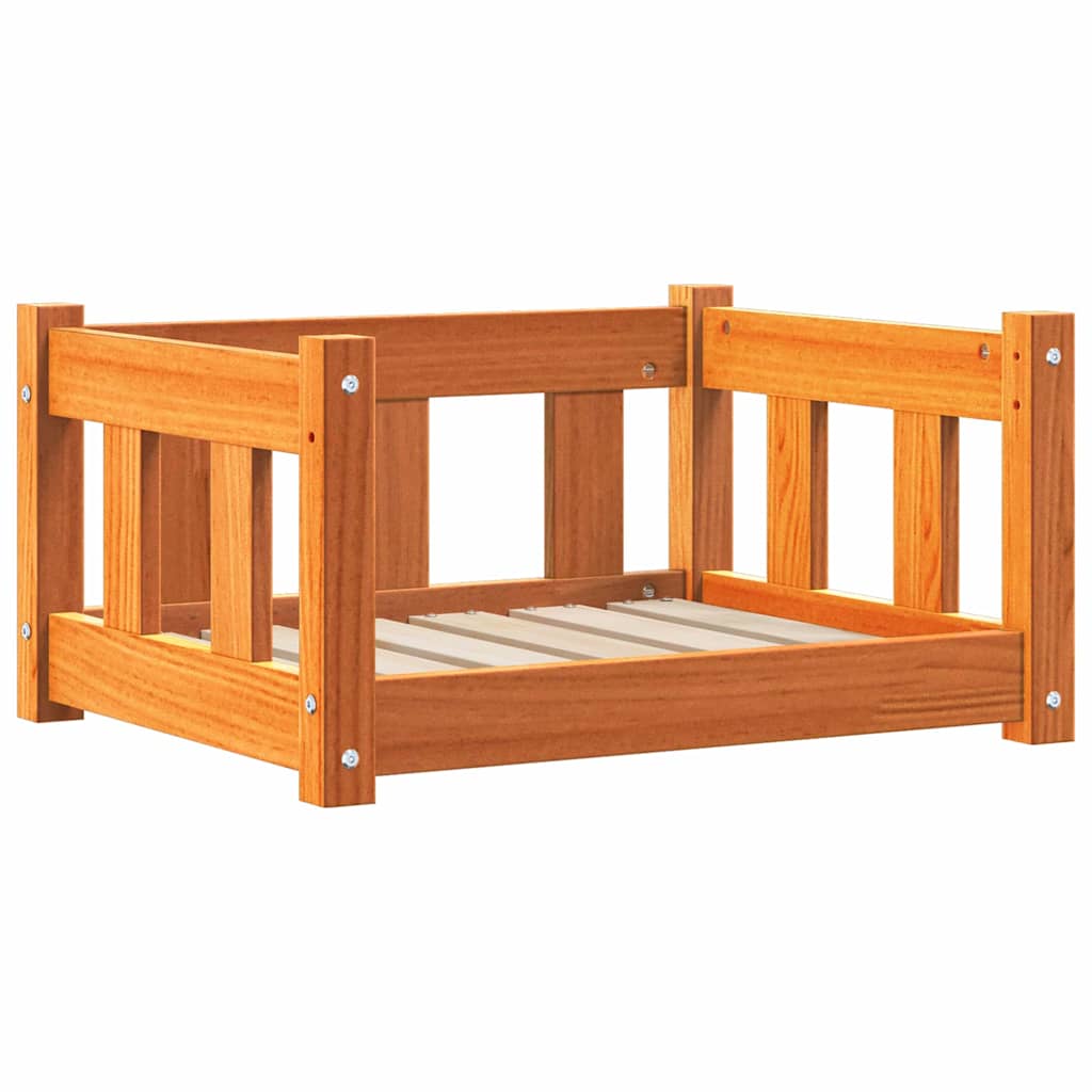 vidaXL Legowisko dla psa Woskowy Brąz 55 x 45 x 28 cm