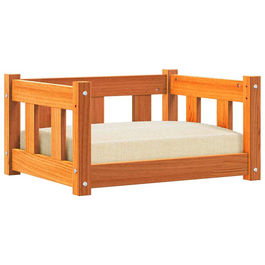 vidaXL Legowisko dla psa Woskowy Brąz 55 x 45 x 28 cm