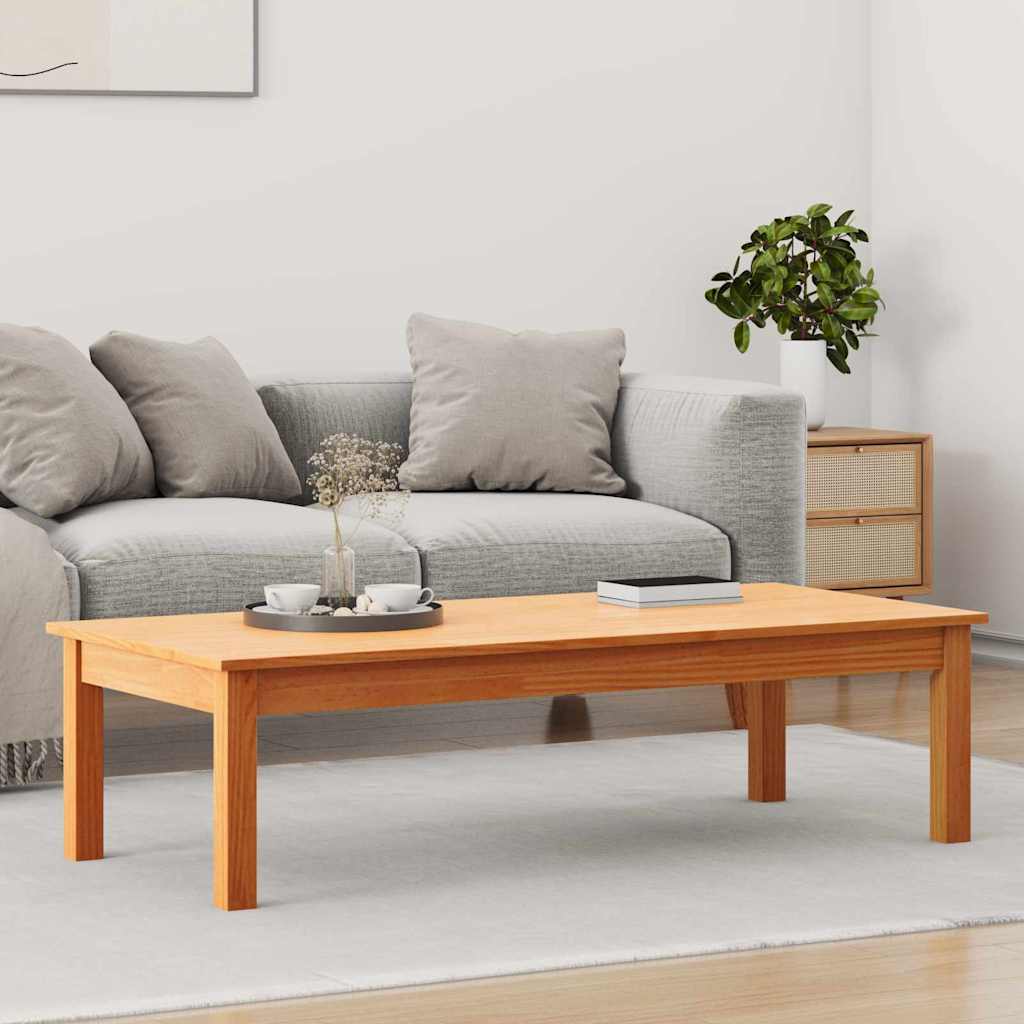 vidaXL Stolik kawowy Max Brązowy 110 x 50 x 30 cm Lite drewno sosnowe
