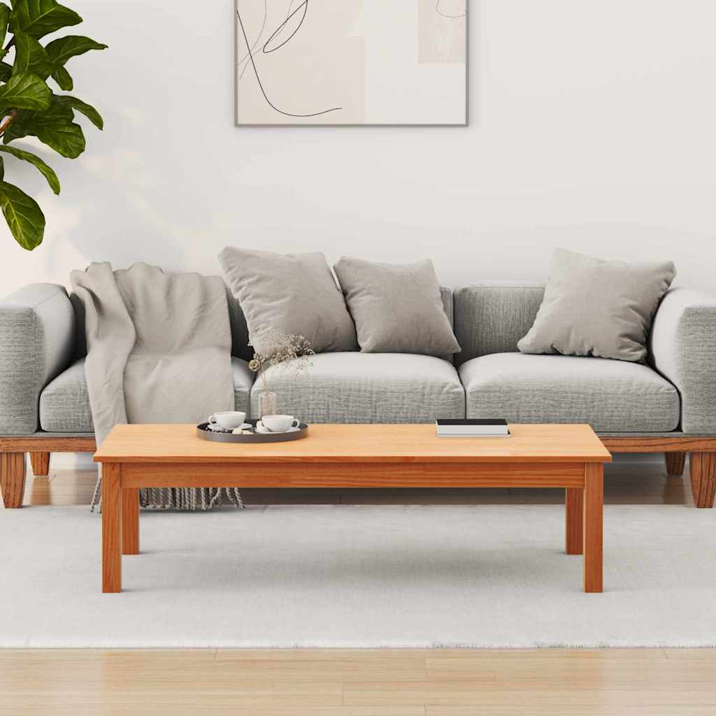 vidaXL Stolik kawowy Max Brązowy 110 x 50 x 30 cm Lite drewno sosnowe