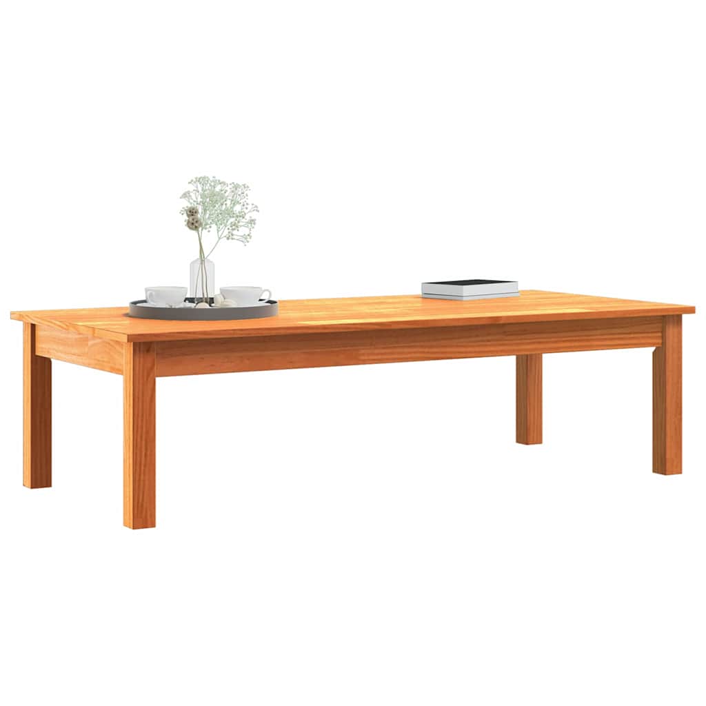 vidaXL Stolik kawowy Max Brązowy 110 x 50 x 30 cm Lite drewno sosnowe