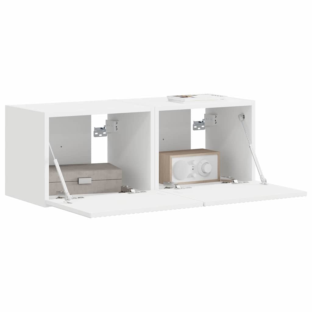 vidaXL Szafka pod telewizor 2 pcs Biały 39 x 31 x 29,5 cm
