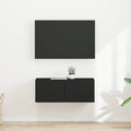 vidaXL Szafka pod telewizor 2 pcs Czarny 39 x 31 x 29,5 cm