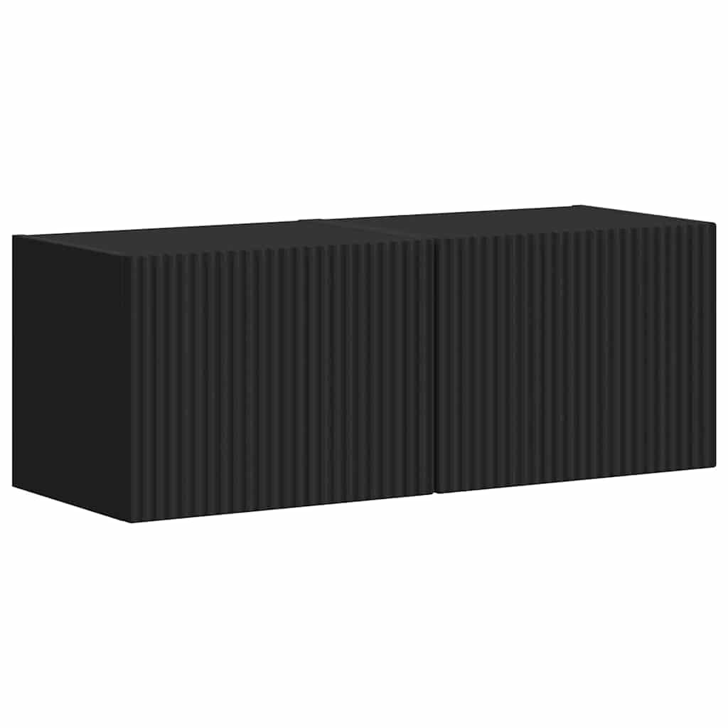 vidaXL Szafka pod telewizor 2 pcs Czarny 39 x 31 x 29,5 cm