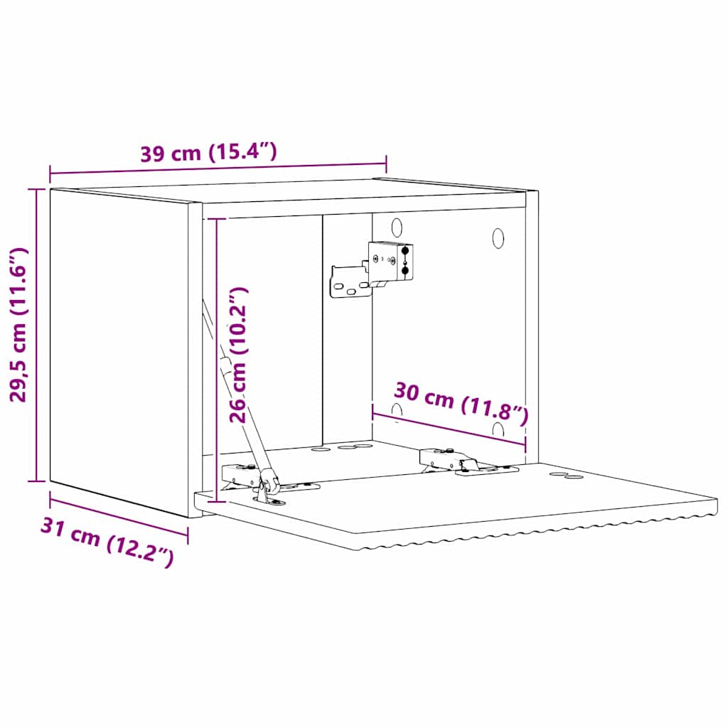 vidaXL Szafka pod telewizor 39 x 31 x 29,5 cm Sonoma