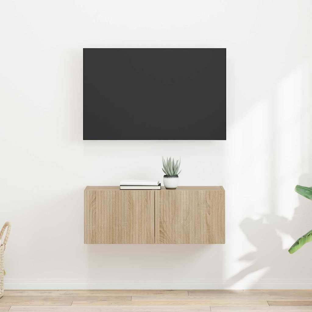 vidaXL Szafka pod telewizor 2 pcs Sonoma 39 x 31 x 29,5 cm