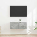 vidaXL Szafka pod telewizor 2 pcs Betonowy 39 x 31 x 29,5 cm
