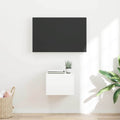 vidaXL Szafka pod telewizor Błyszcząca biel 39 x 31 x 29,5 cm
