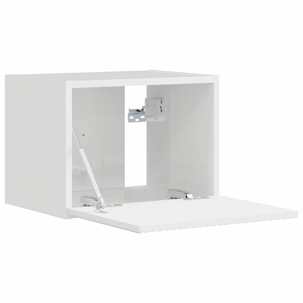 vidaXL Szafka pod telewizor Błyszcząca biel 39 x 31 x 29,5 cm