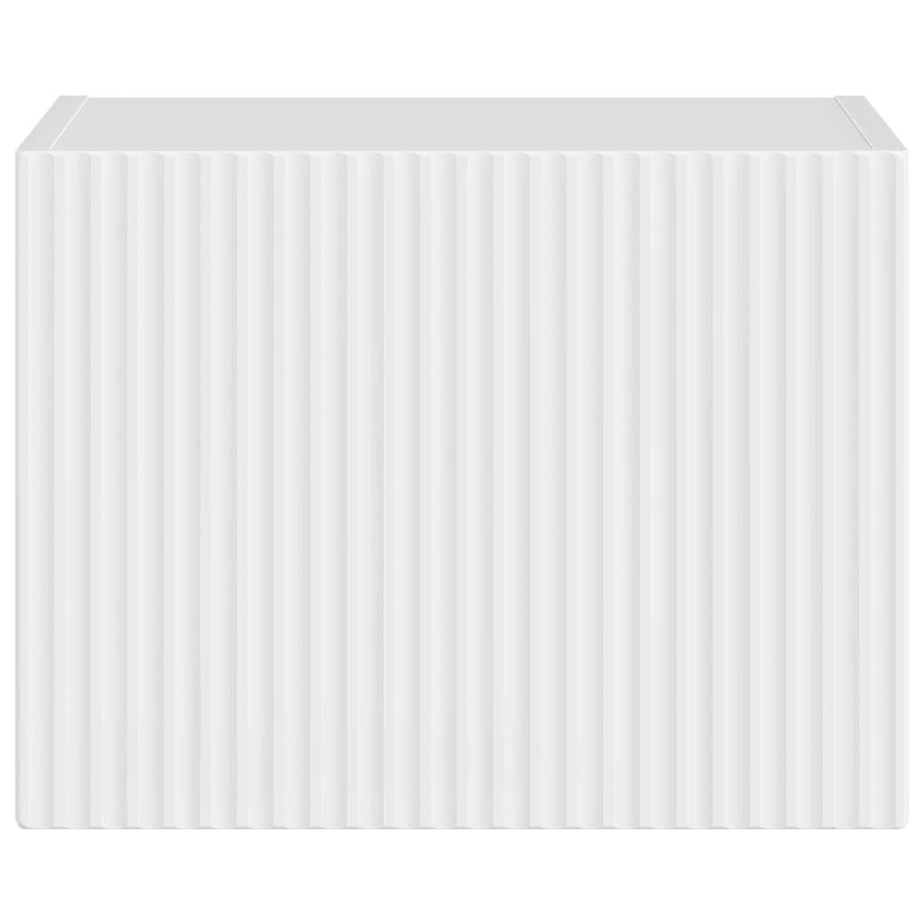 vidaXL Szafka pod telewizor Błyszcząca biel 39 x 31 x 29,5 cm