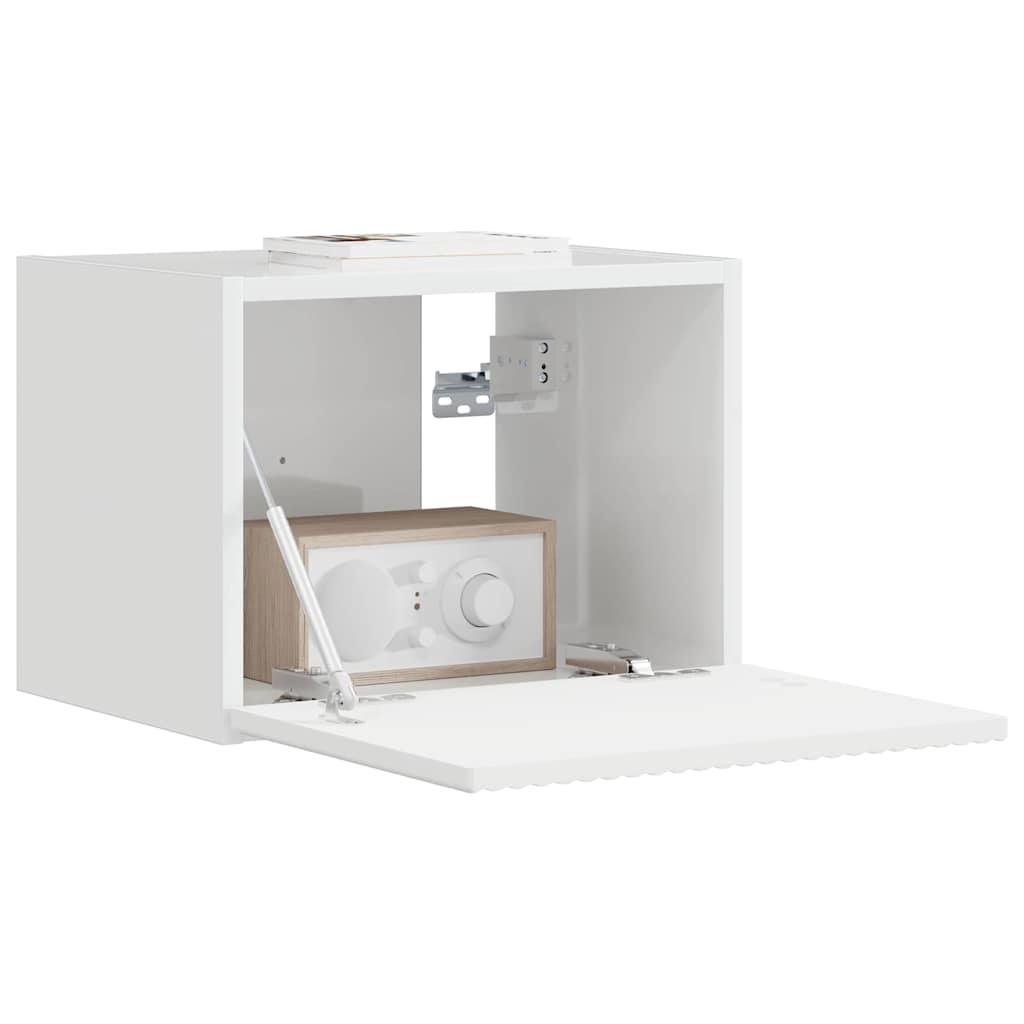 vidaXL Szafka pod telewizor Błyszcząca biel 39 x 31 x 29,5 cm