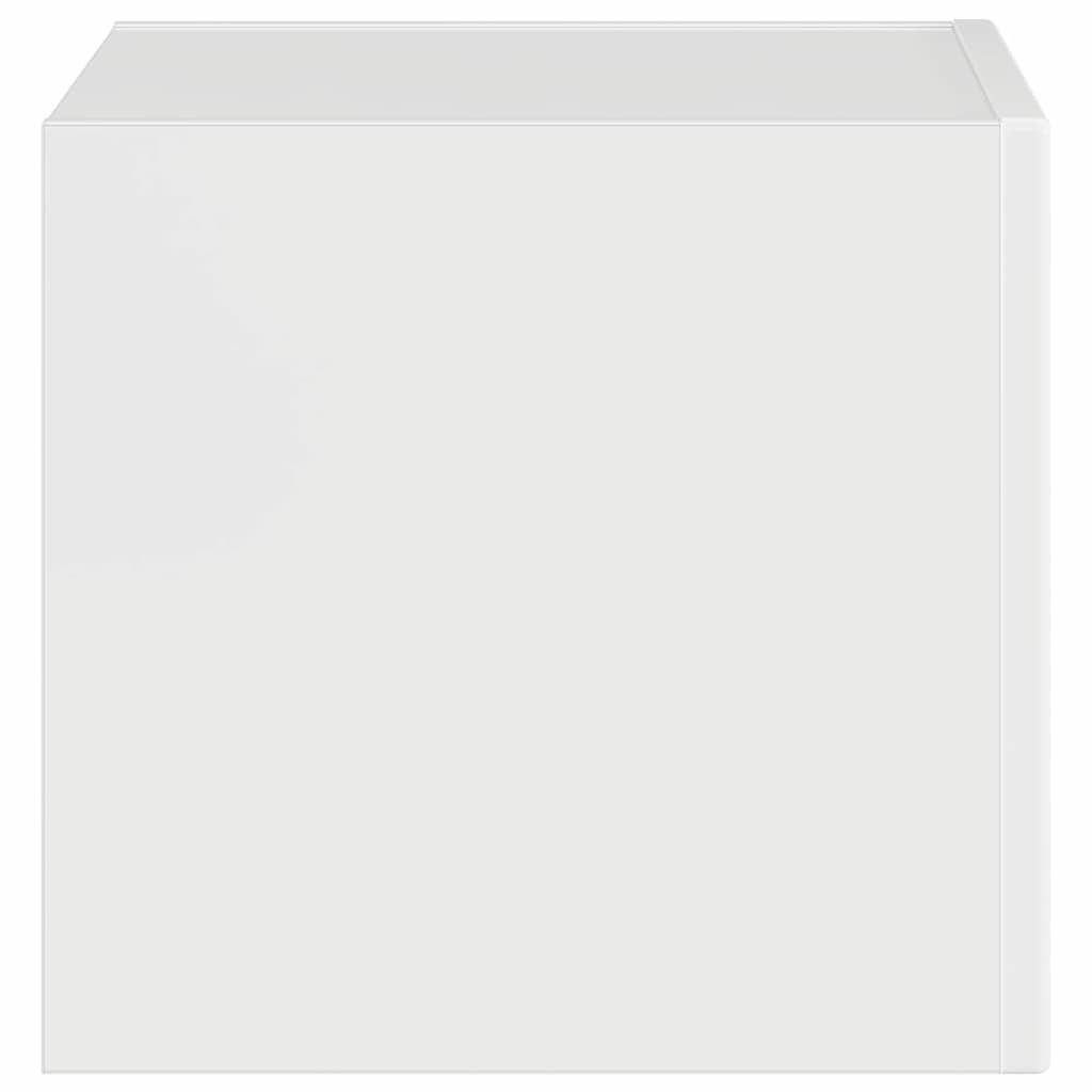 vidaXL Szafka pod telewizor Błyszcząca biel 39 x 31 x 29,5 cm