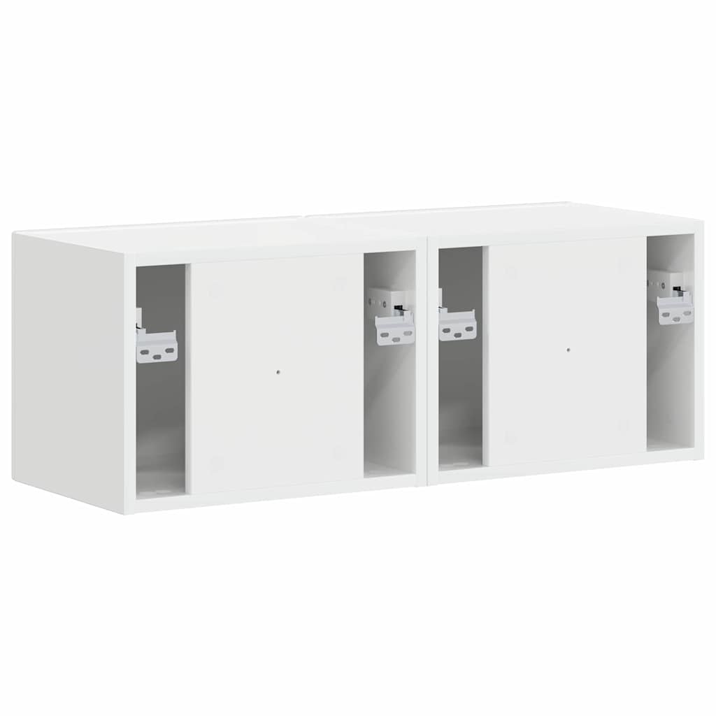 vidaXL Szafka pod telewizor 2 pcs Błyszcząca biel 39 x 31 x 29,5 cm