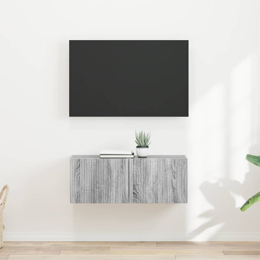 vidaXL Szafka pod telewizor 2 pcs Szary Sonoma 39 x 31 x 29,5 cm