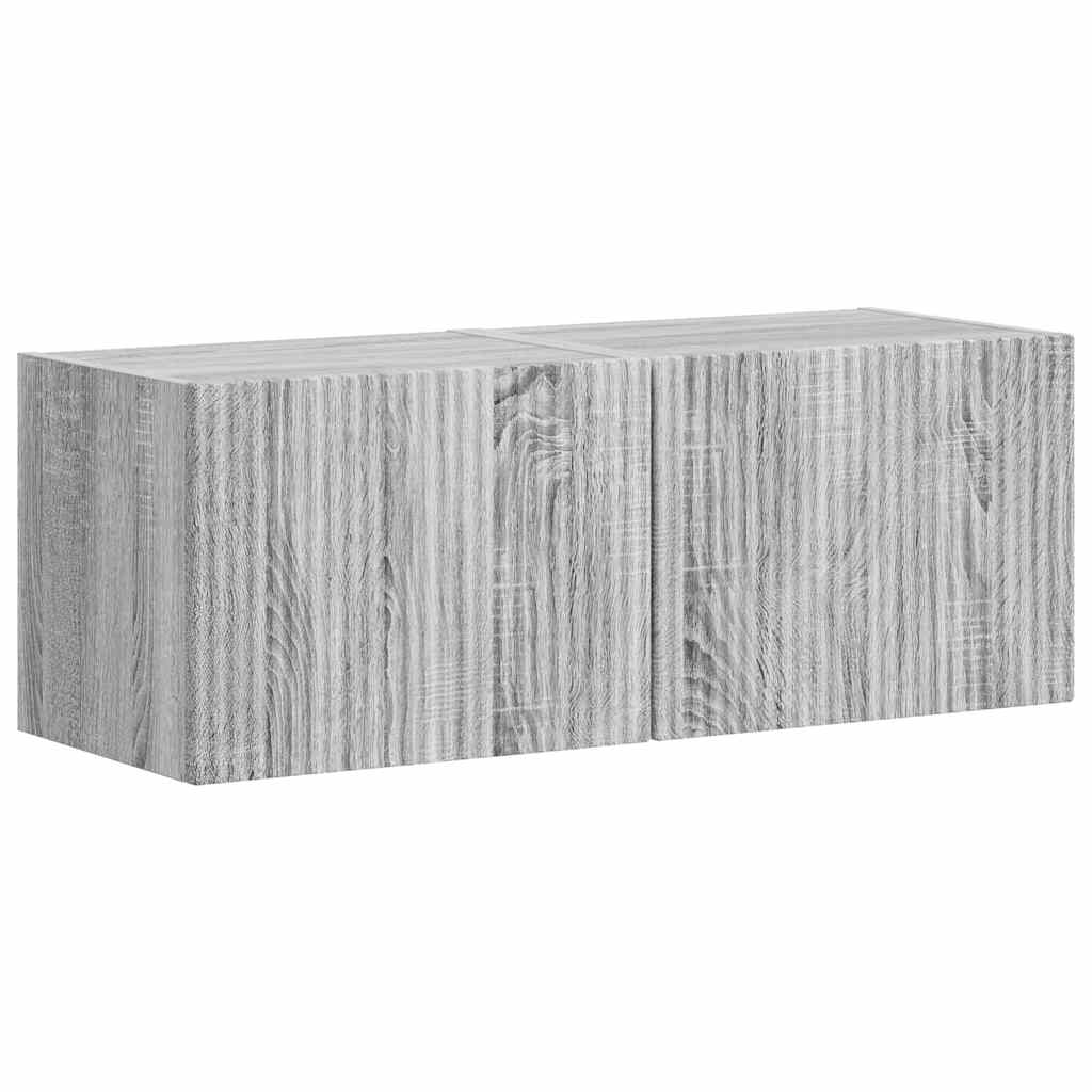 vidaXL Szafka pod telewizor 2 pcs Szary Sonoma 39 x 31 x 29,5 cm