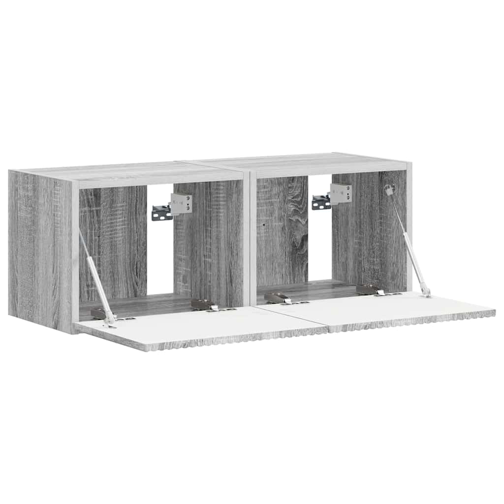 vidaXL Szafka pod telewizor 2 pcs Szary Sonoma 39 x 31 x 29,5 cm