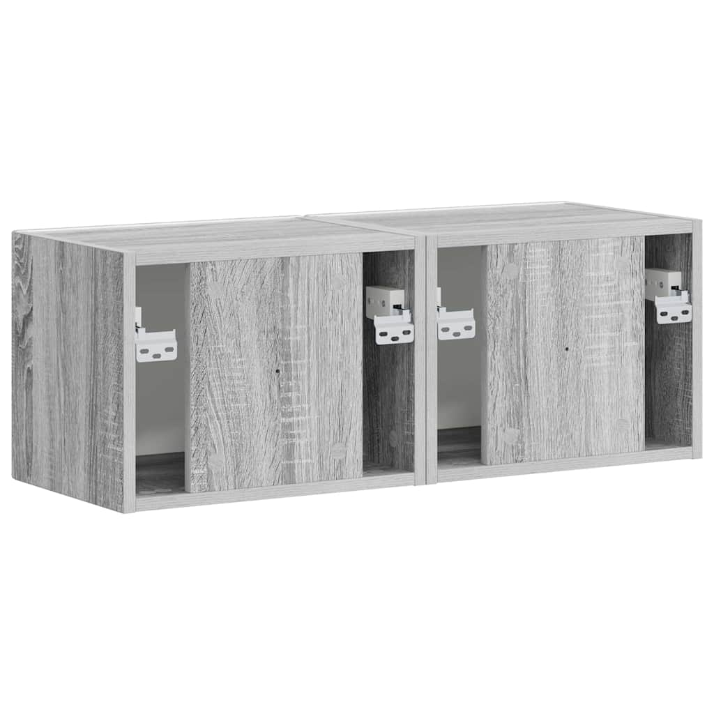 vidaXL Szafka pod telewizor 2 pcs Szary Sonoma 39 x 31 x 29,5 cm