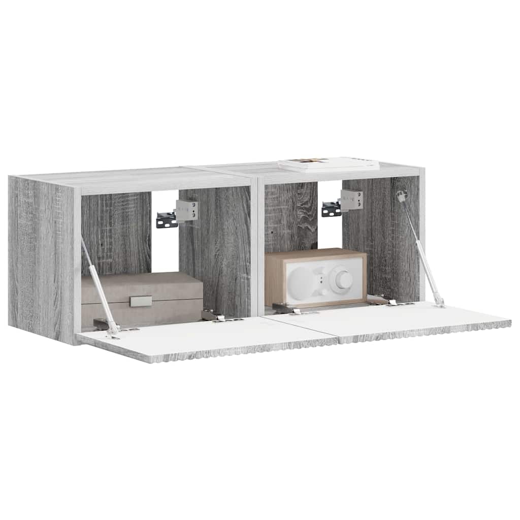 vidaXL Szafka pod telewizor 2 pcs Szary Sonoma 39 x 31 x 29,5 cm
