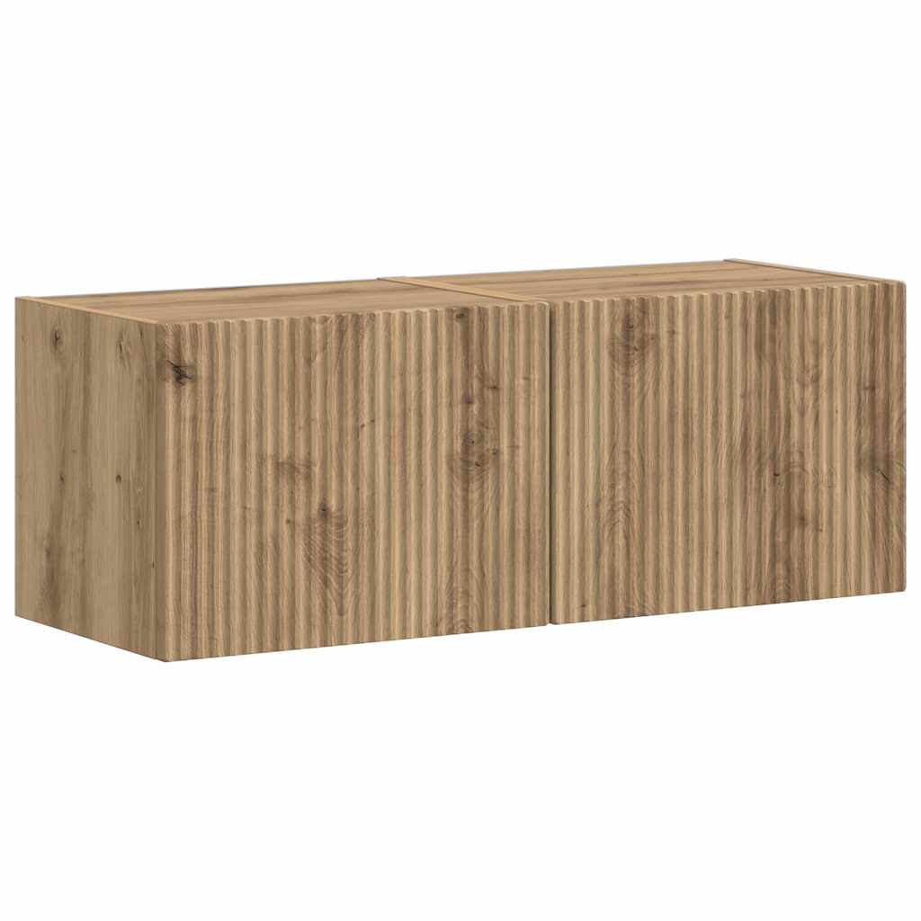 vidaXL Szafka pod telewizor 2 pcs Dąb rzemieślniczy 39 x 31 x 29,5 cm