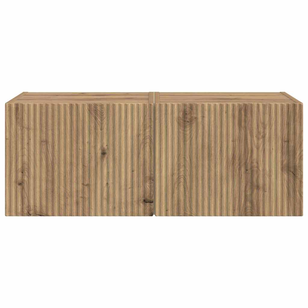 vidaXL Szafka pod telewizor 2 pcs Dąb rzemieślniczy 39 x 31 x 29,5 cm
