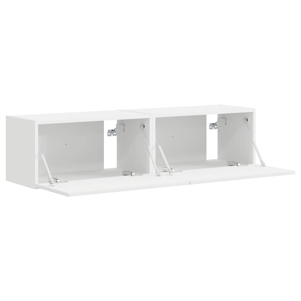 vidaXL Szafka pod telewizor 2 pcs Biały 60 x 31 x 29,5 cm