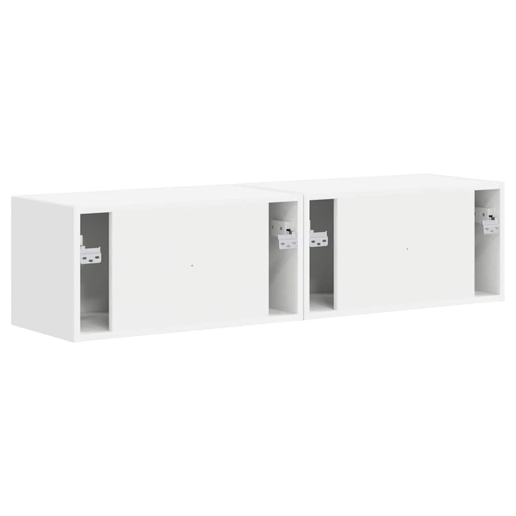 vidaXL Szafka pod telewizor 2 pcs Biały 60 x 31 x 29,5 cm