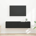 vidaXL Szafka pod telewizor 2 pcs Czarny 60 x 31 x 29,5 cm