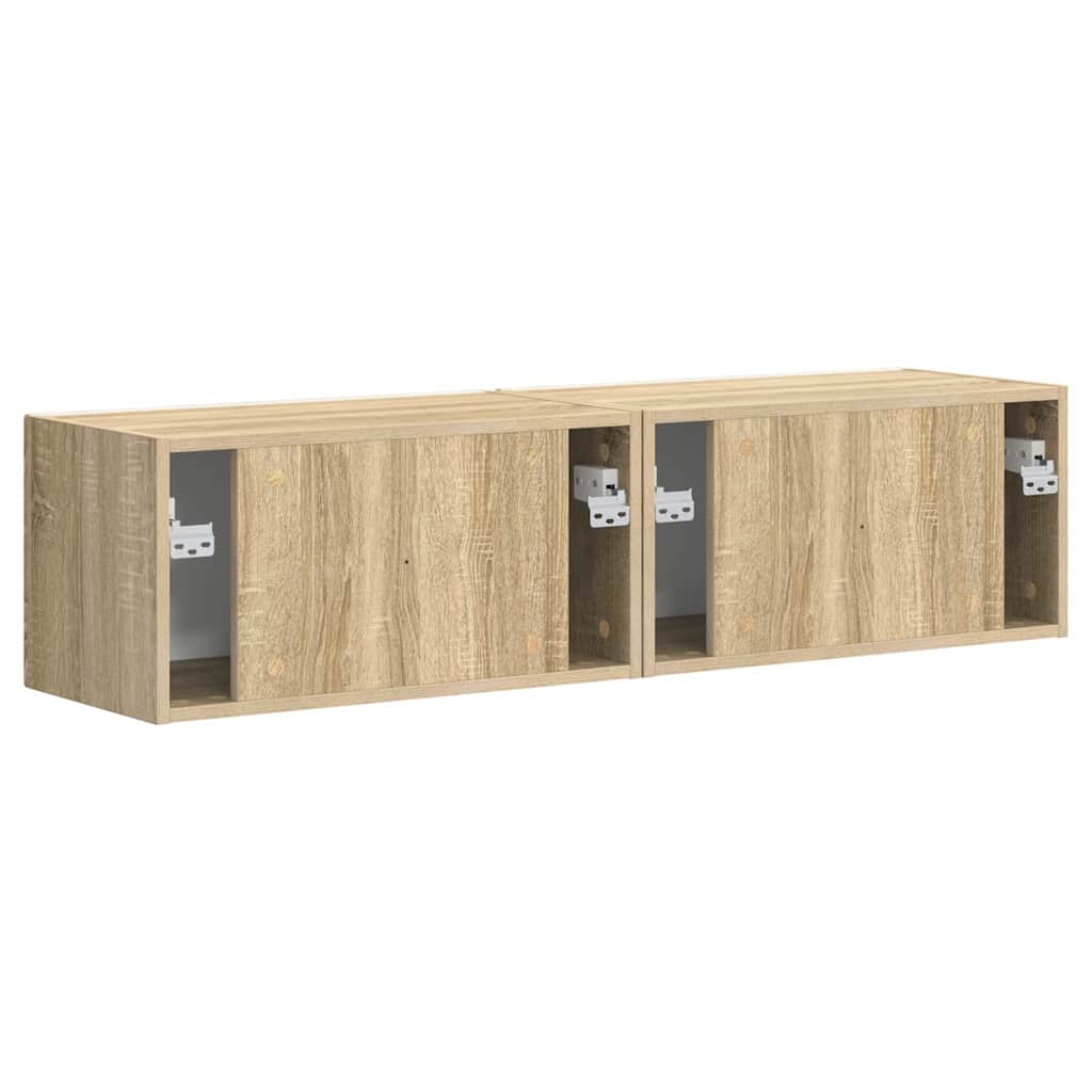 vidaXL Szafka pod telewizor 2 pcs Sonoma 60 x 31 x 29,5 cm
