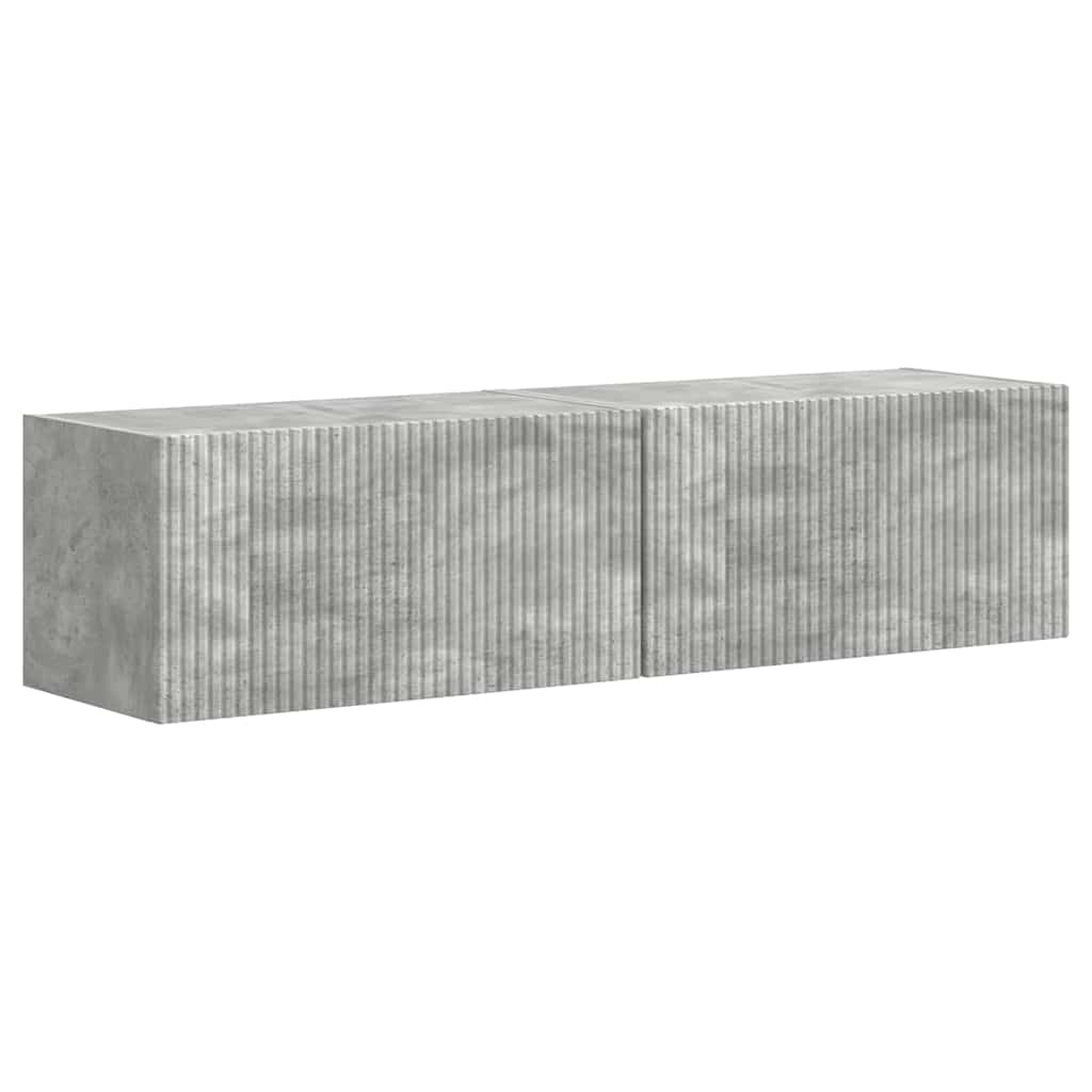vidaXL Szafka pod telewizor 2 pcs Betonowy 60 x 31 x 29,5 cm