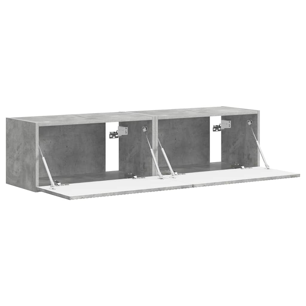 vidaXL Szafka pod telewizor 2 pcs Betonowy 60 x 31 x 29,5 cm