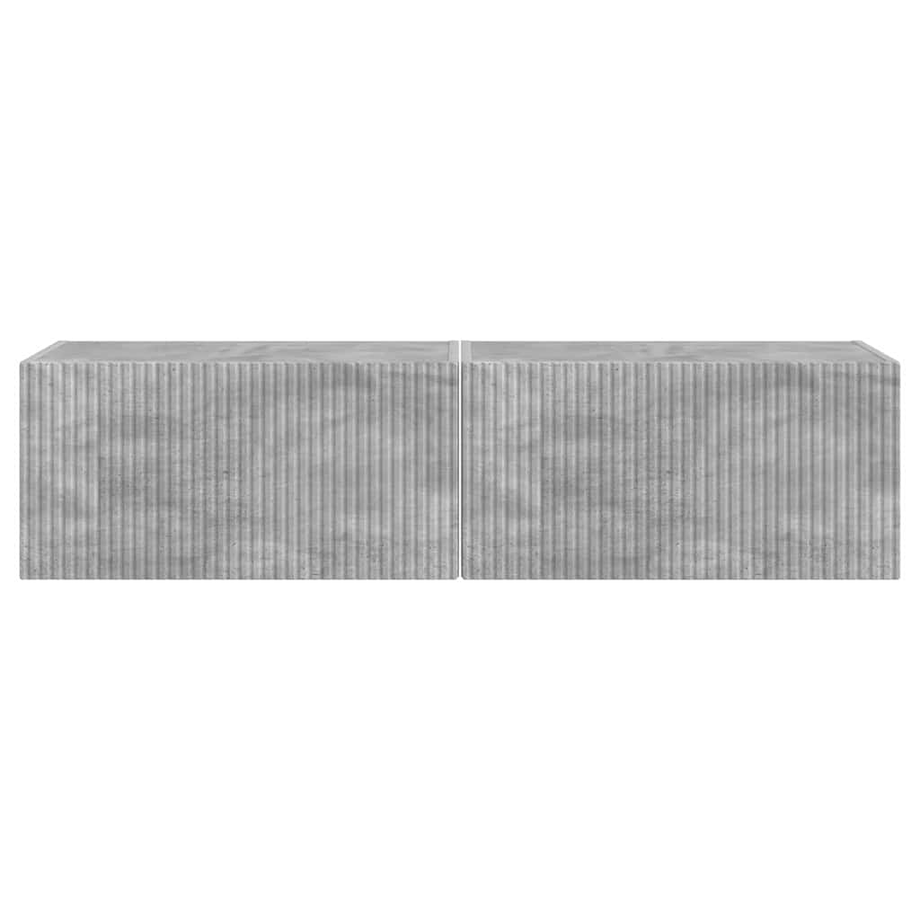 vidaXL Szafka pod telewizor 2 pcs Betonowy 60 x 31 x 29,5 cm