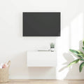 vidaXL Szafka pod telewizor Błyszcząca biel 60 x 31 x 29,5 cm