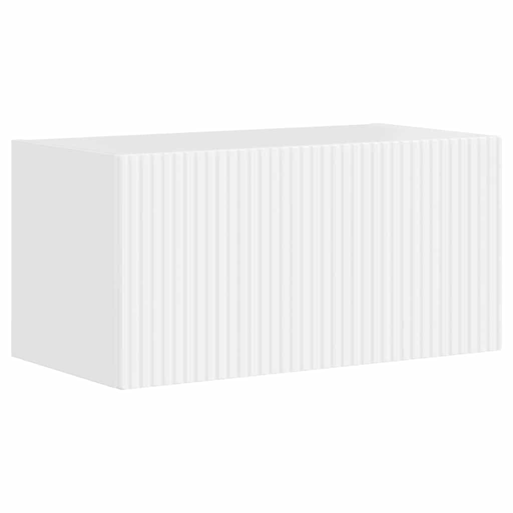 vidaXL Szafka pod telewizor Błyszcząca biel 60 x 31 x 29,5 cm