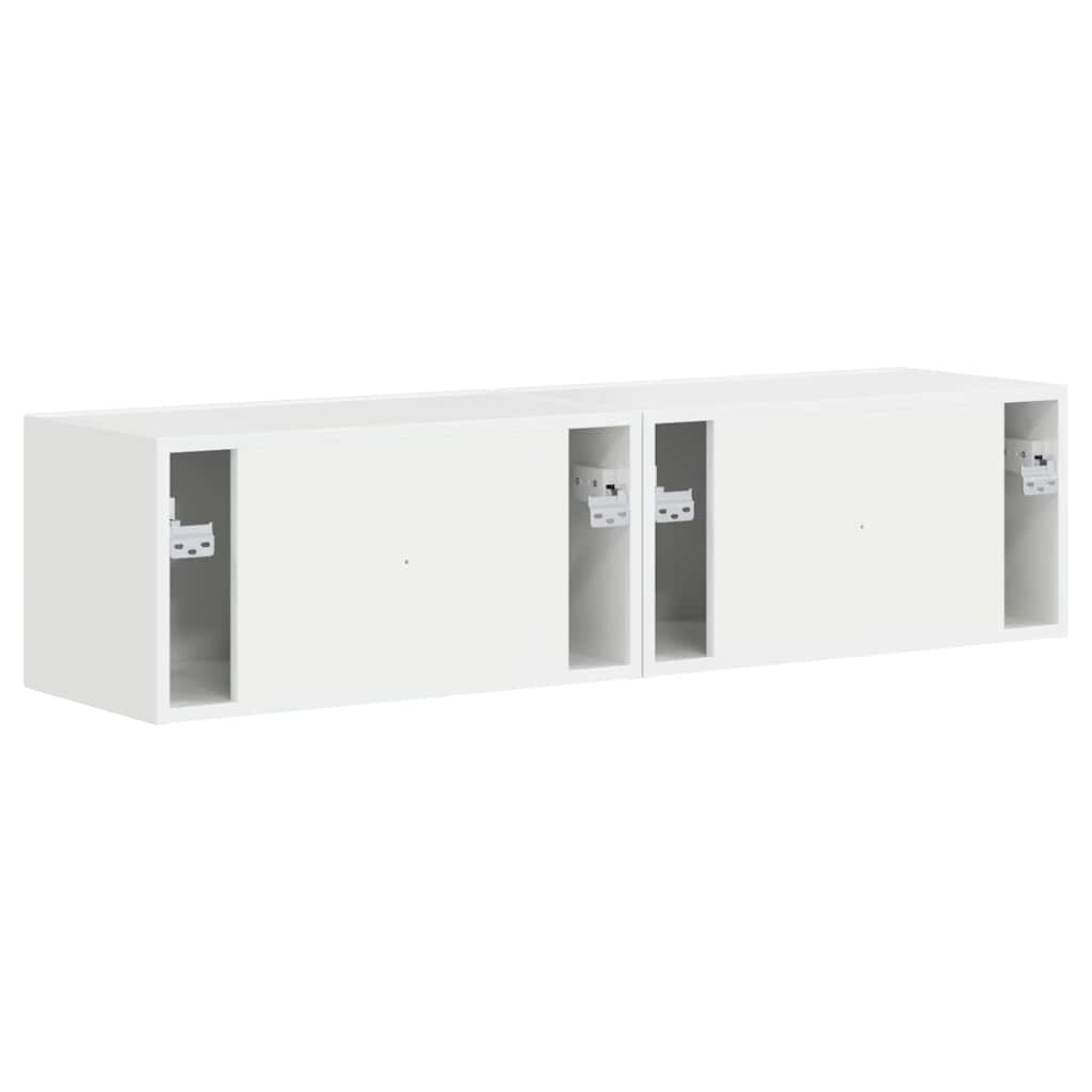 vidaXL Szafka pod telewizor 2 pcs Błyszcząca biel 60 x 31 x 29,5 cm