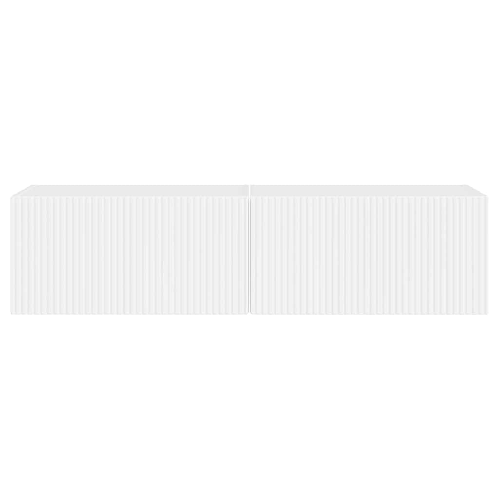 vidaXL Szafka pod telewizor 2 pcs Błyszcząca biel 60 x 31 x 29,5 cm