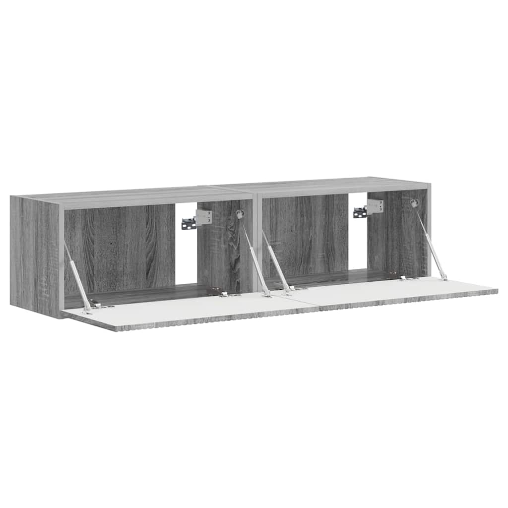 vidaXL Szafka pod telewizor 2 pcs Szary Sonoma 60 x 31 x 29,5 cm