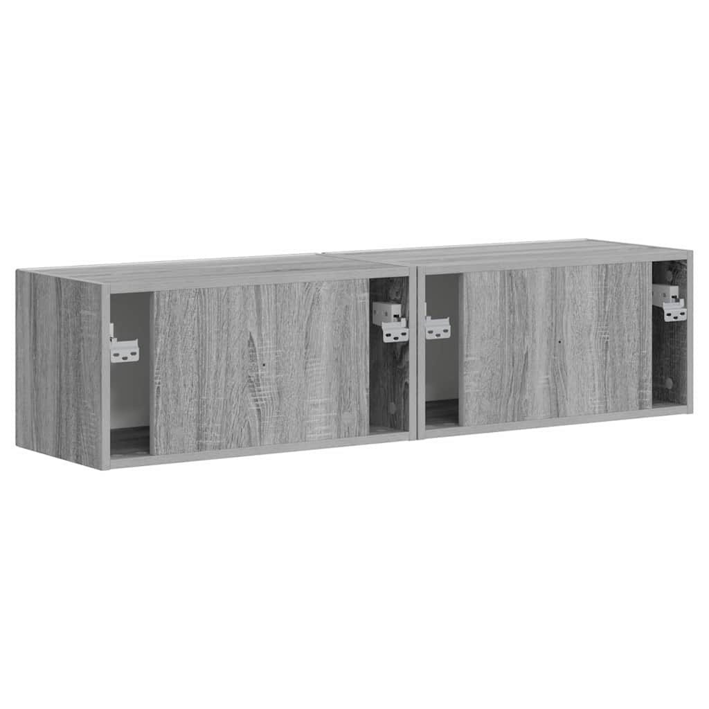 vidaXL Szafka pod telewizor 2 pcs Szary Sonoma 60 x 31 x 29,5 cm