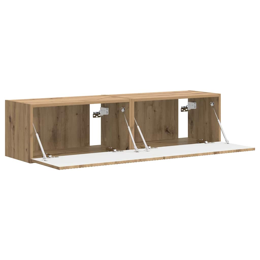 vidaXL Szafka pod telewizor 2 pcs Dąb rzemieślniczy 60 x 31 x 29,5 cm