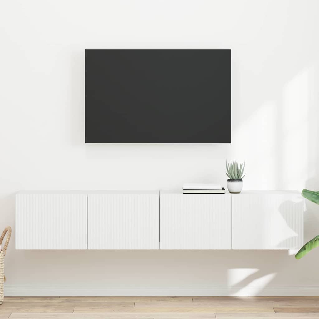 vidaXL Szafka pod telewizor 2 pcs Biały 78,5 x 31 x 29,5 cm