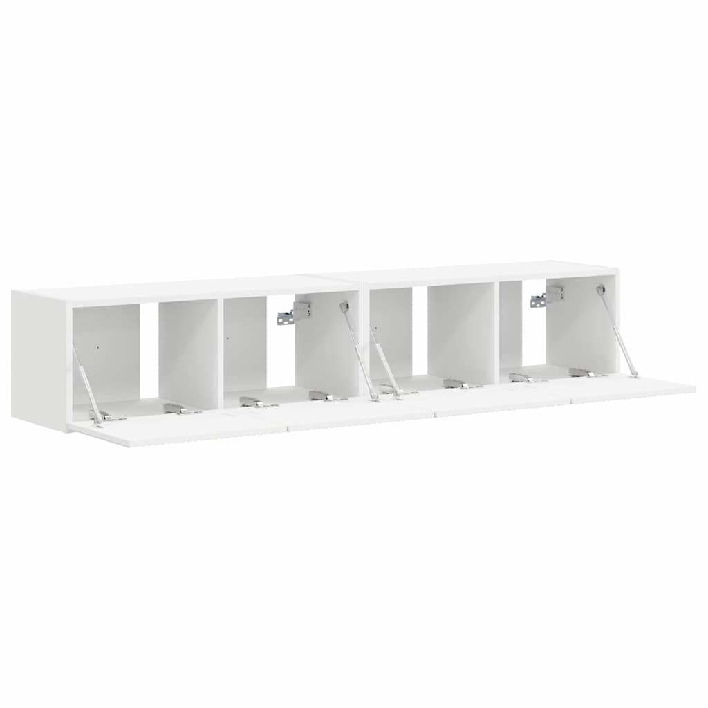 vidaXL Szafka pod telewizor 2 pcs Biały 78,5 x 31 x 29,5 cm