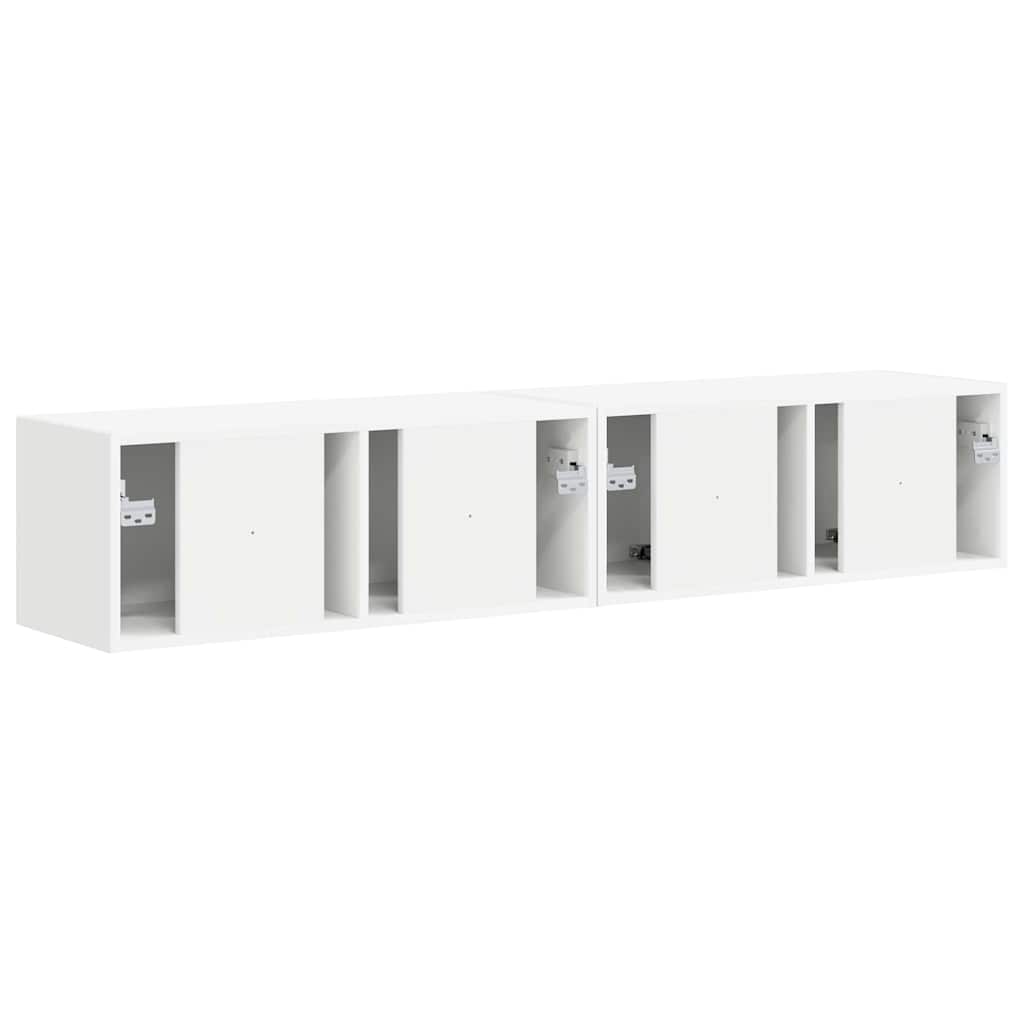 vidaXL Szafka pod telewizor 2 pcs Biały 78,5 x 31 x 29,5 cm