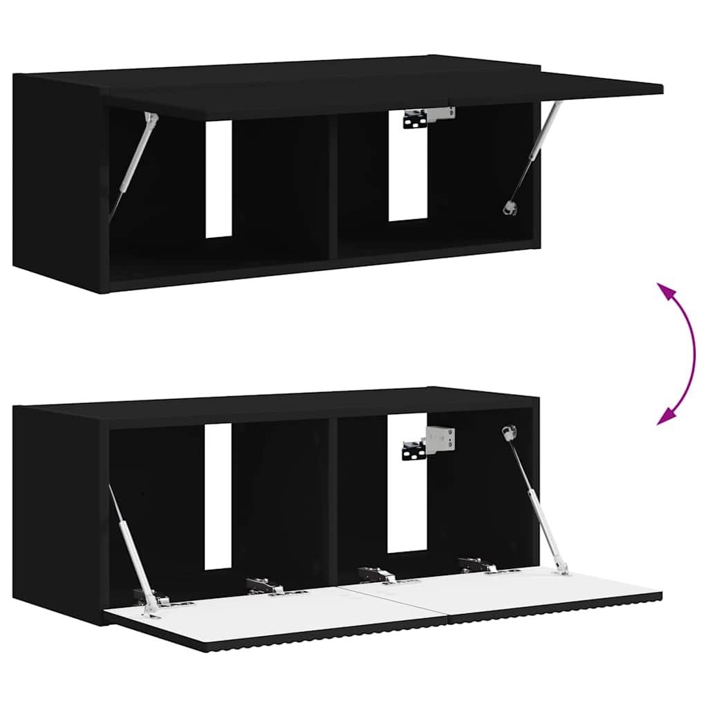 vidaXL Szafka pod telewizor Czarny 78,5 x 31 x 29,5 cm