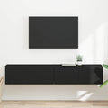 vidaXL Szafka pod telewizor 2 pcs Czarny 78,5 x 31 x 29,5 cm